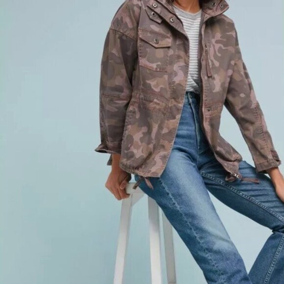 NWT Anthropologie Marrakech Women's Camo Anorak Utility Jacket Size M - Picture 11 of 11